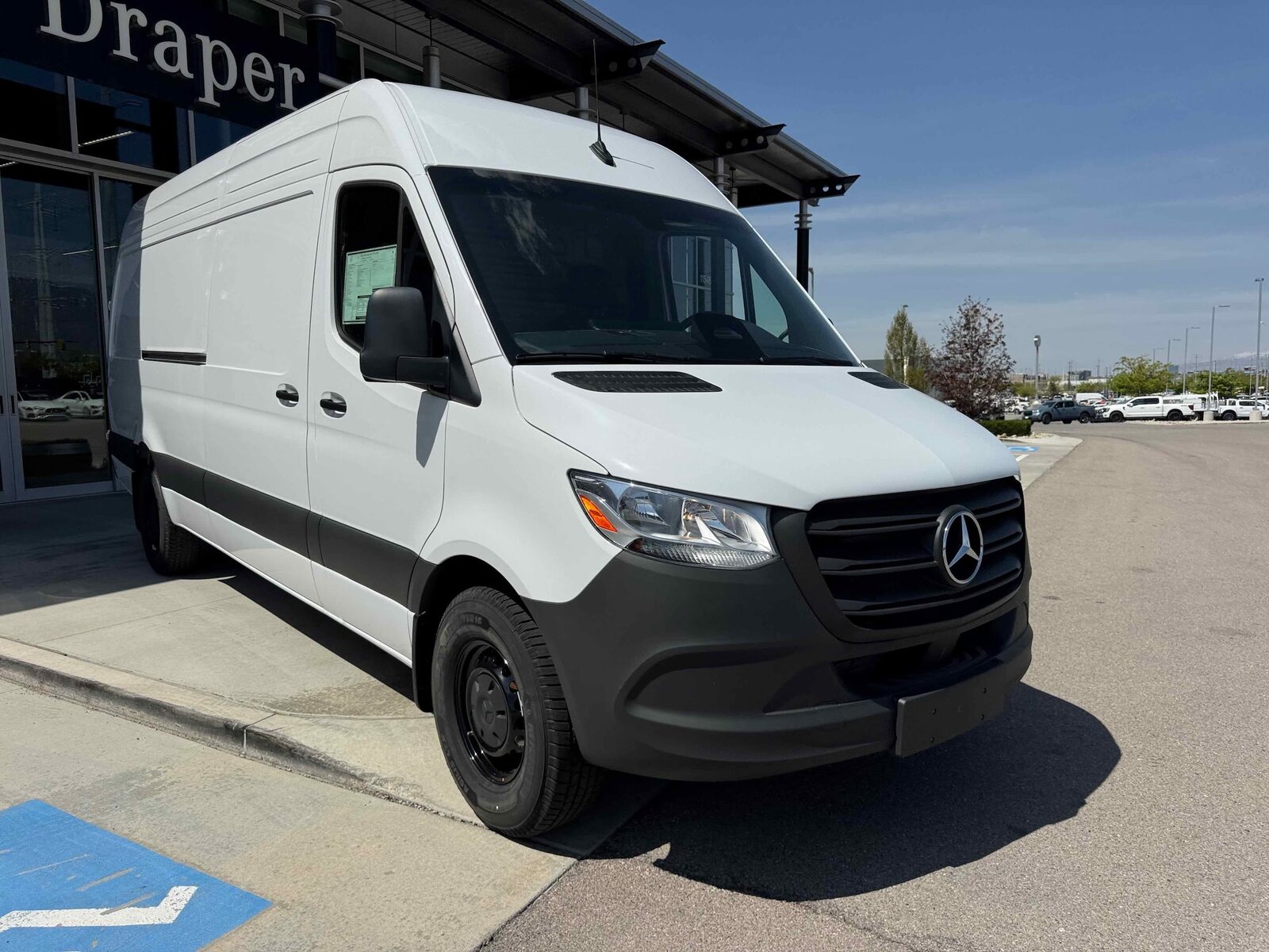Mercedes Sprinter cargo van, front view